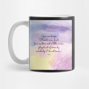 Give me books, French wine - Keats Mug